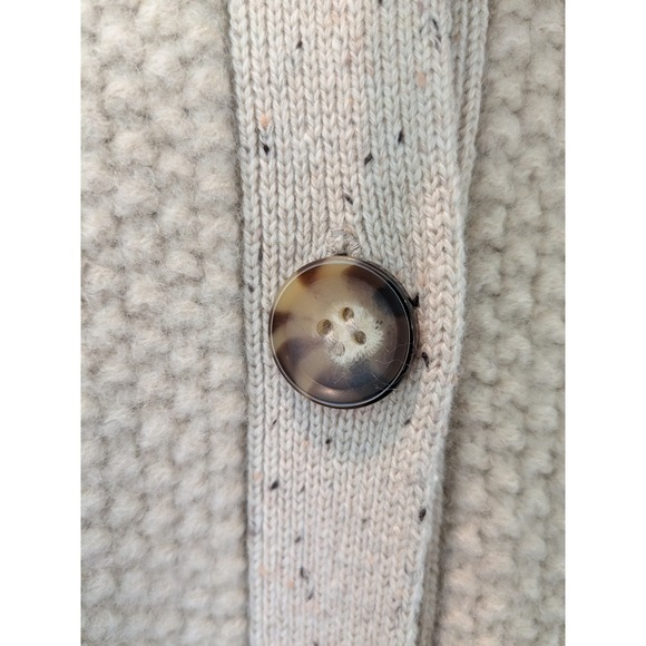 LA LIGNE Nuage Cardigan Oatmeal Cable Knit Collar Pockets XL - Picture 7 of 12
